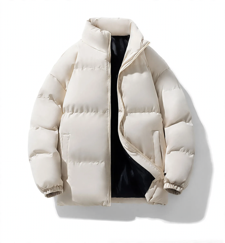 Gefütterte Herren-Winterjacke mit Stehkragen