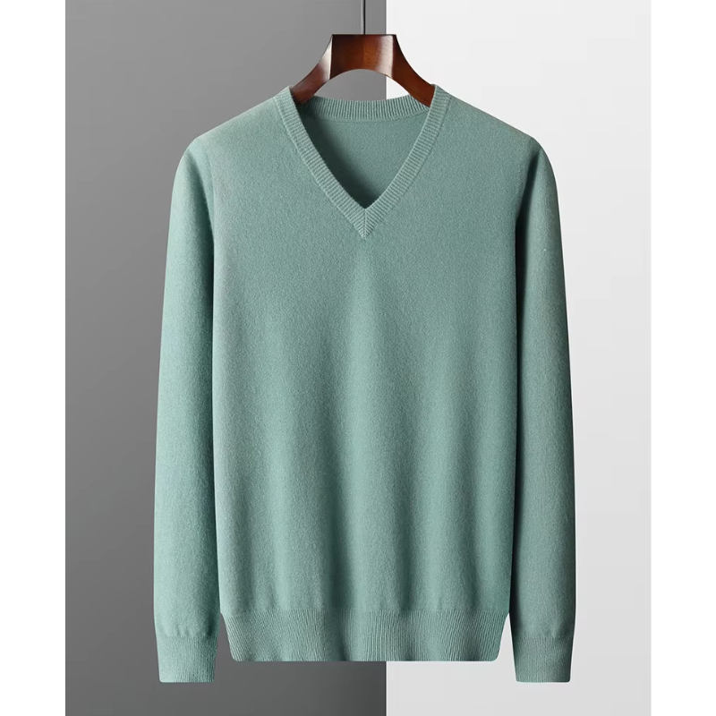 Drune Herren Pullover V-Ausschnitt langarm Strick