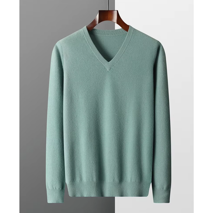 Drune Herren Pullover V-Ausschnitt langarm Strick