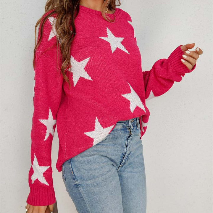 Drune | Sternstrickpullover Mit Verspieltem Muster