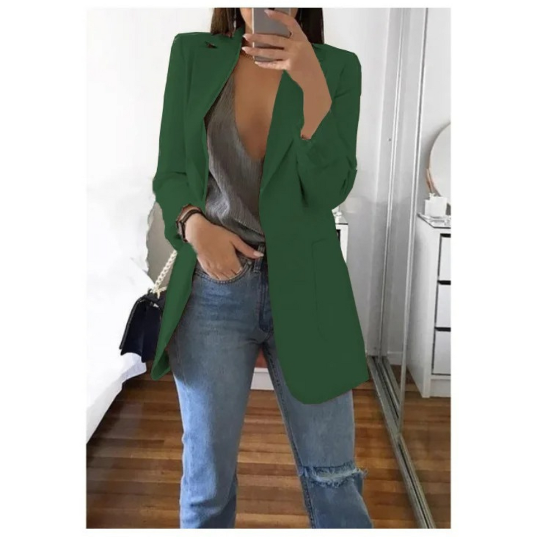 Drune | Doppelreihiger Blazer mit Druck, Damen Bürooutfit