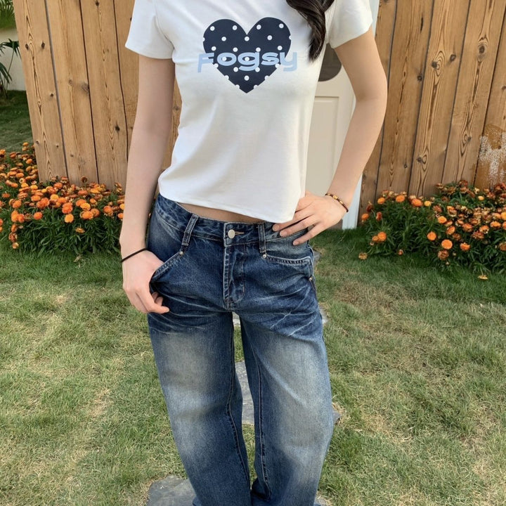 Damen Rundhals Kurzarm T-Shirt Atmungsaktiv Slim Fit Weiß