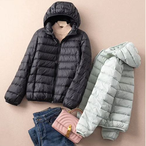 Drune | Steppjacke Leicht mit Kapuze Warm Gefüttert Lässige Passform