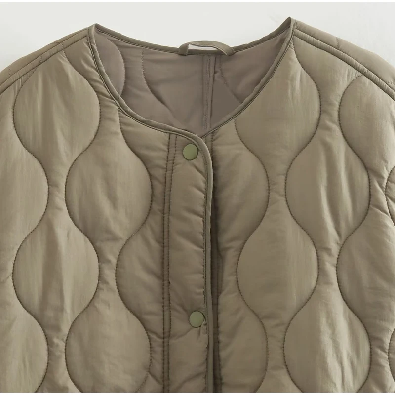 Drune | Bequemes Rundhals gepolstertes Jacket mit Knöpfen Ideal für Herbst/Winter
