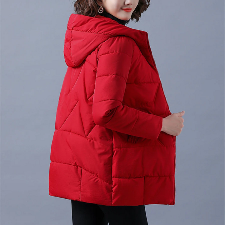 Drune | Elegante unifarbene gerippte gesteppte Jacke mit Reißverschluss ideal für Herbst/Winter