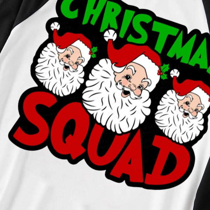 Drune | "Weihnachtsgruppe" und Santa Bedruckte grüne und schwarze karierte Weihnachtsfamilienpyjamas