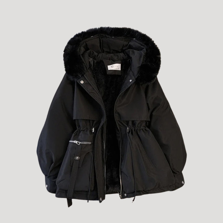 Drune | Damen Winterparka Mantel mit Kunstfellkapuze