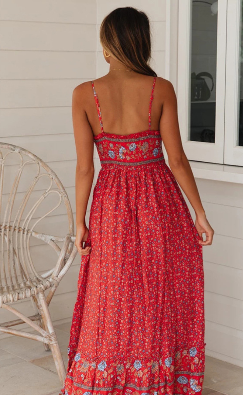 Böhmisches Kleid mit Trägern