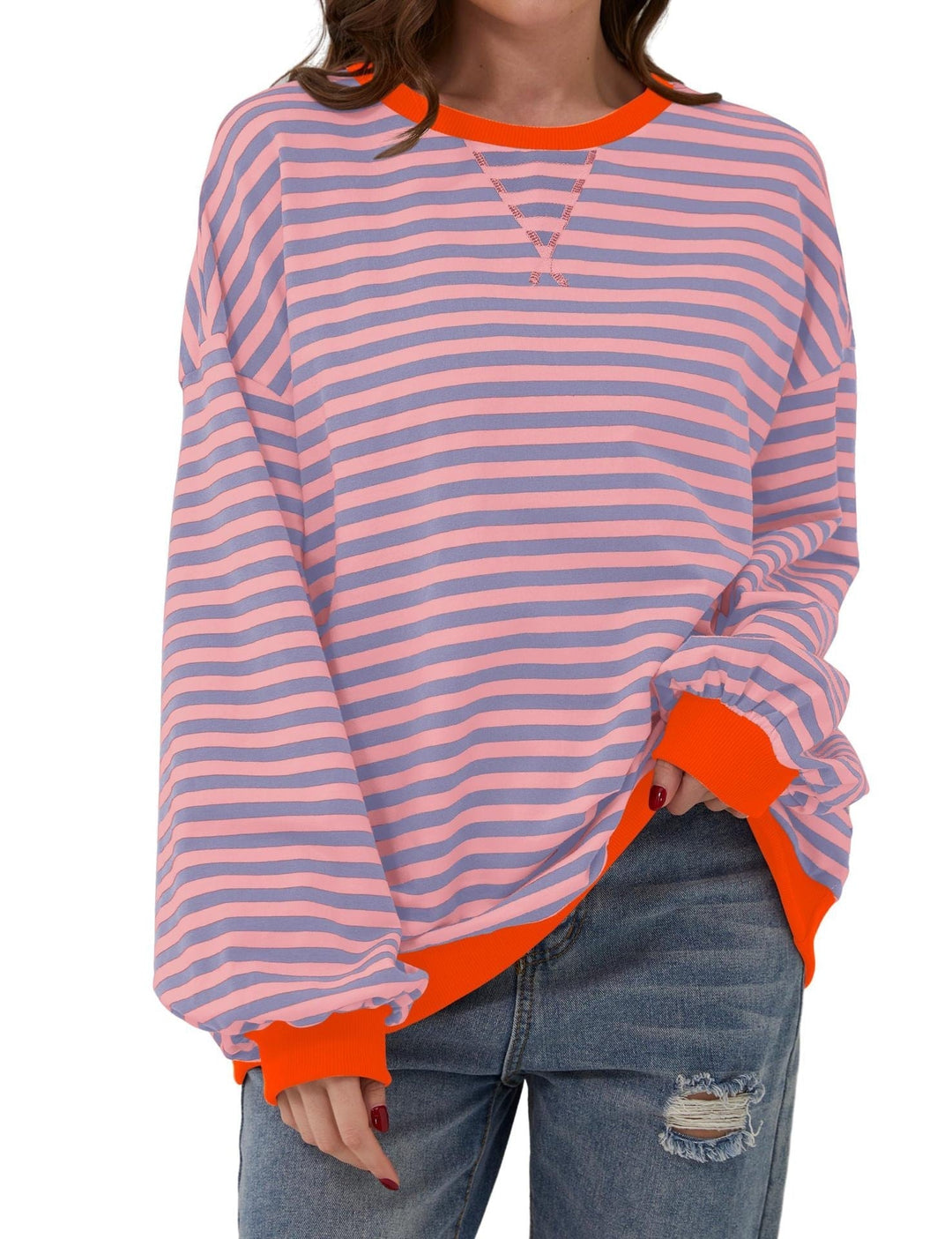 Drune | Eleganter, lockerer Damenpullover mit Streifen