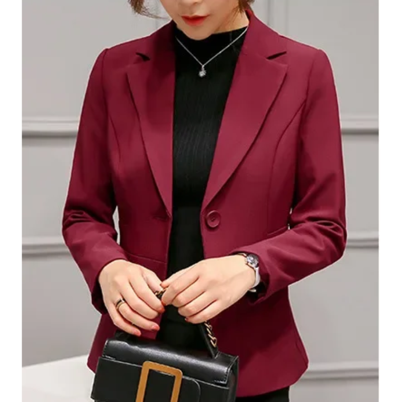 Drune | Blazer Taillierte Passform Strukturiertes Silhouette Ein Knopf Formal