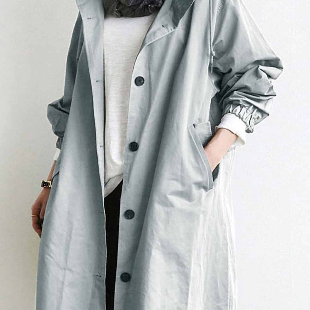 Drune | Button-Up Windbreaker - Leichter Übergrößen-Mantel - Lässige Übergangsoberbekleidung