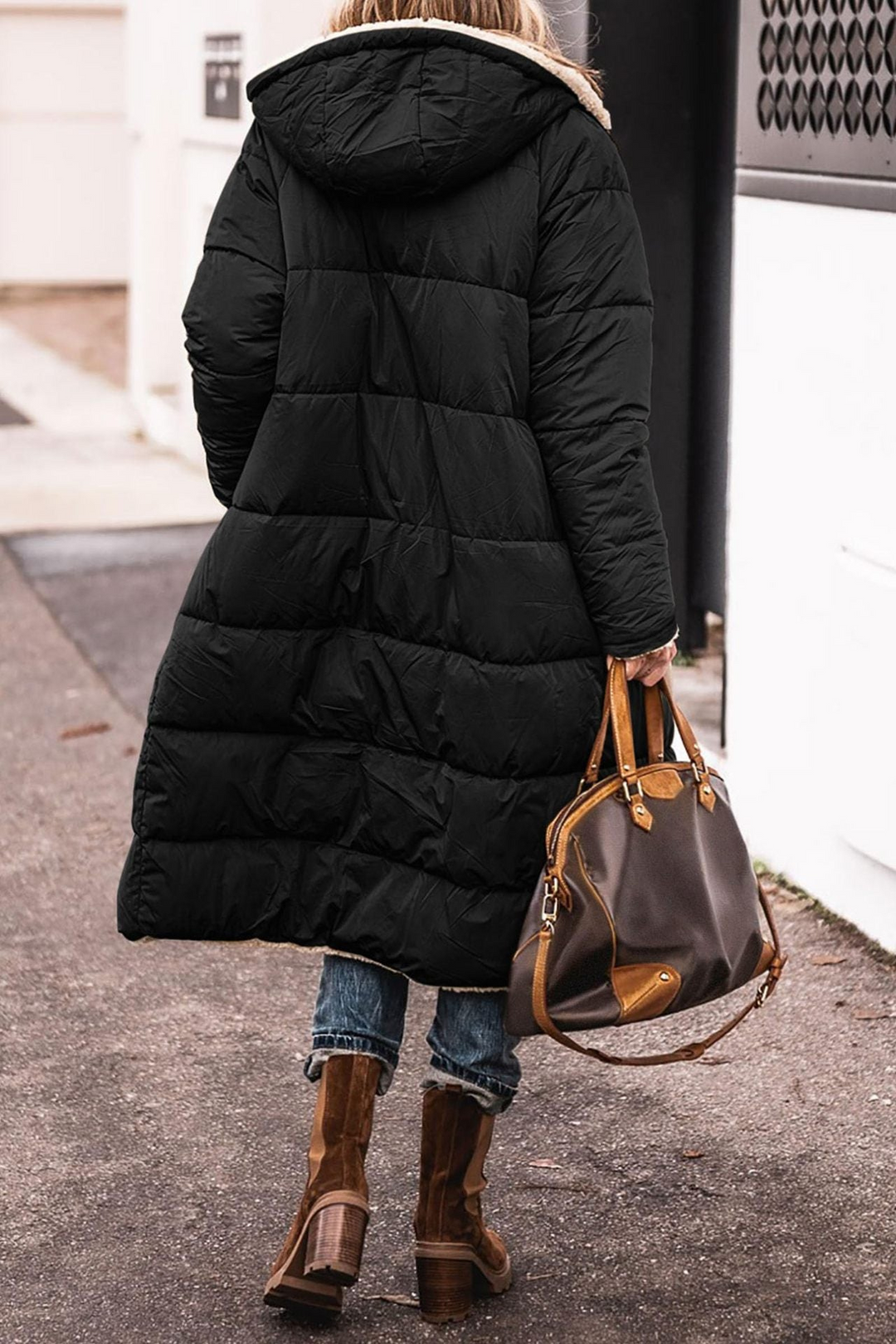Drune | Warme Lange Jacke mit Kapuze