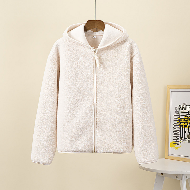Drune | Kapuzenjacke mit Reißverschluss und Weichem Sherpa Stoff, Fleece Weste