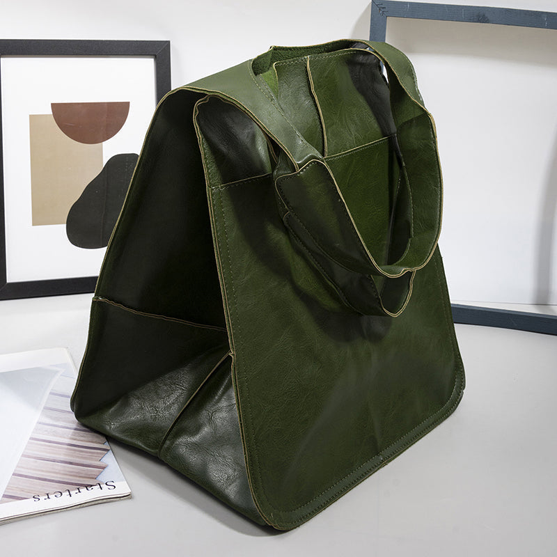 Drune | Überdimensionale Leder Schultertasche für Damen