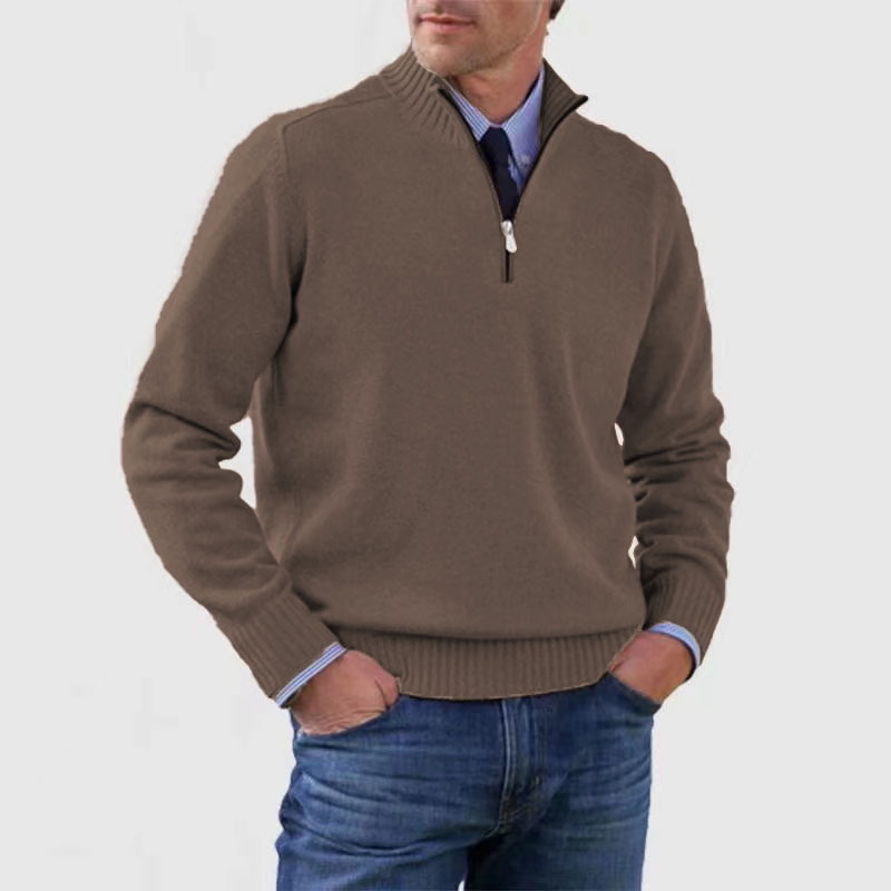 Drune | Eleganter Pullover für Herren mit halbem Reißverschluss