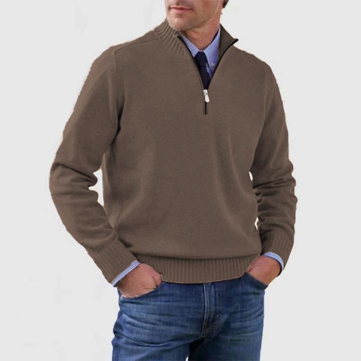 Drune | Eleganter Pullover für Herren mit halbem Reißverschluss