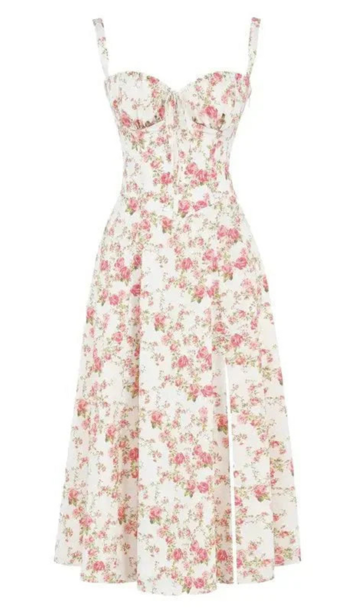 Drune | Blumen Kleid für Frauen Midi