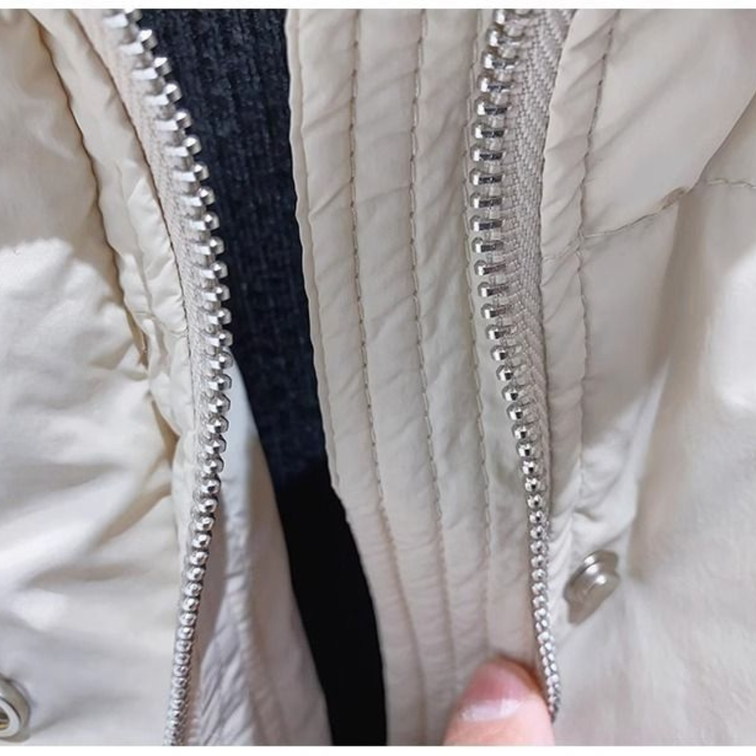 Drune | Übergroße Damen Pufferjacke mit Hohem Kragen und Reißverschluss