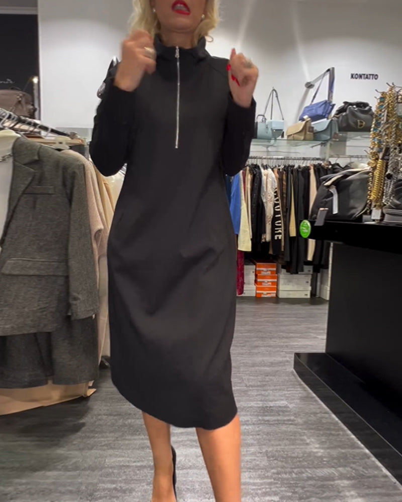 Drune | Kleid mit Stehkragen und Reißverschluss