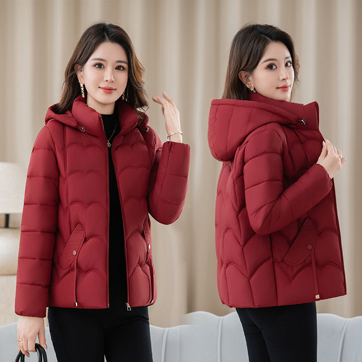 Kurze, wattierte Damenjacke für Senioren