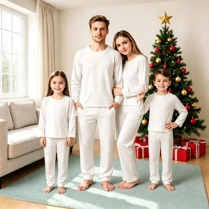 Familien-Schlafanzug-Set, langärmelig, 3D-Druck