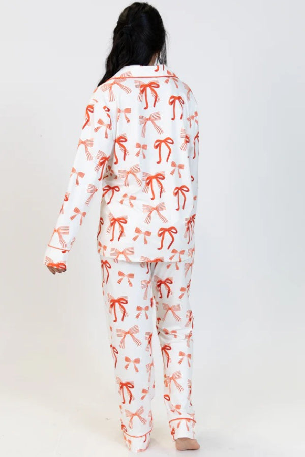 Drune | Weihnachtsbogen Druck Langarmshirt und elastische Taillen Taschenhose Set