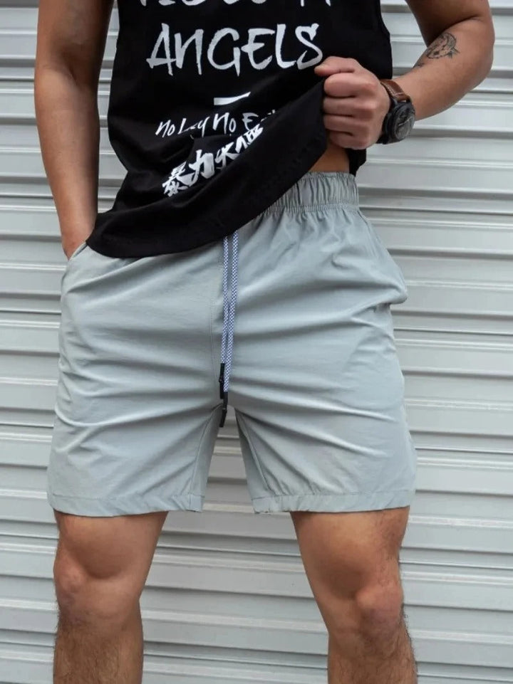 Drune | Atmungsaktive, Einfarbige Badeshorts für Männer mit Kordel