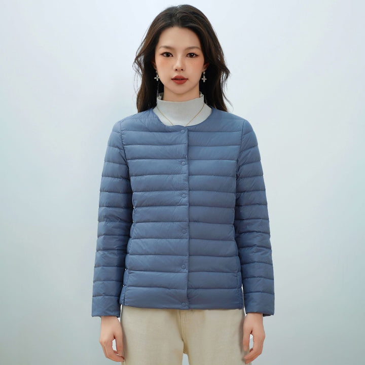 Leichte Damen-Daunenjacke, schlichtes Design