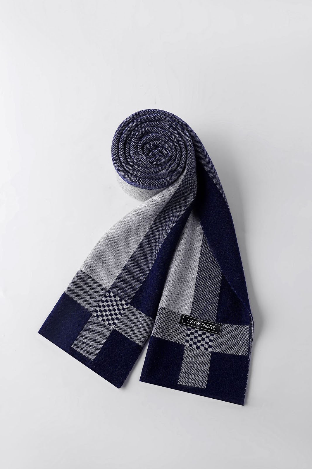 Herren-Strickschal, 195x28cm