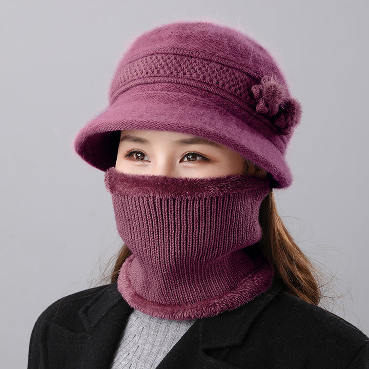 Damen Glockenhut und Schal Set, warm, für Herbst und Winter