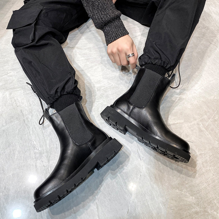 Herren-Stiefeletten 6032, gefüttert, Chelsea-Stil