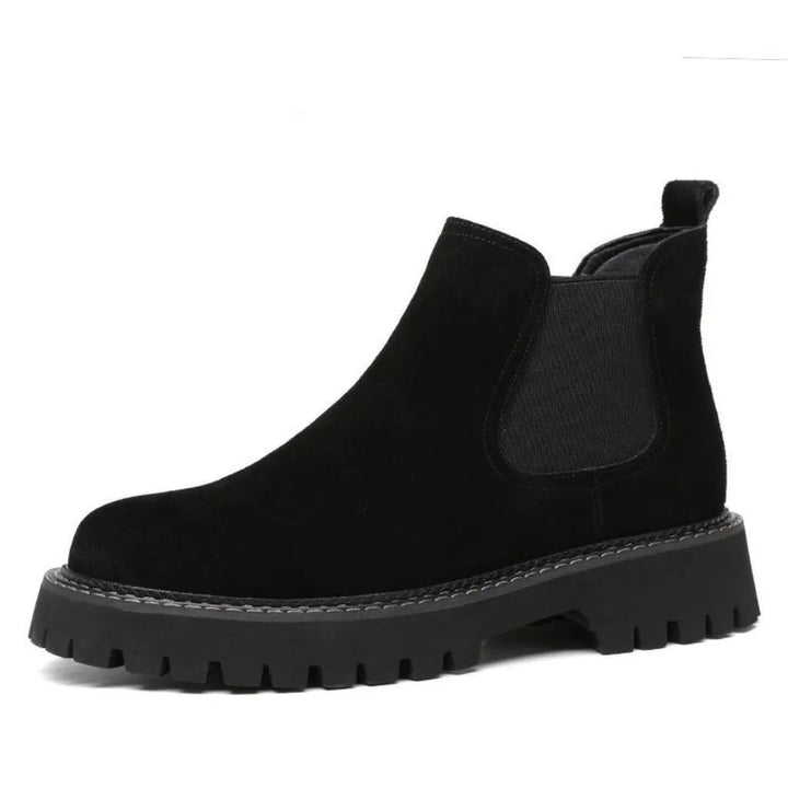 Herren-Chelsea-Boots, Wildleder-Optik, gefüttert