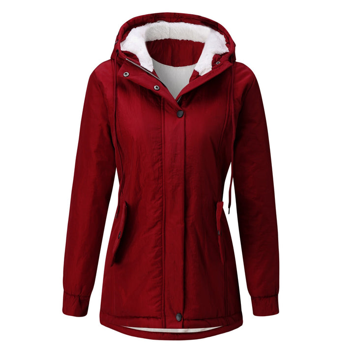 Damen-Parka mit Kapuze und Lammfell-Futter