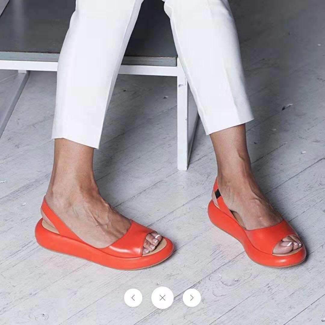 Damen nan Slingback-Pantolette mit ergonomischem Memory-Fußbett und leichter Plateausohle Drune