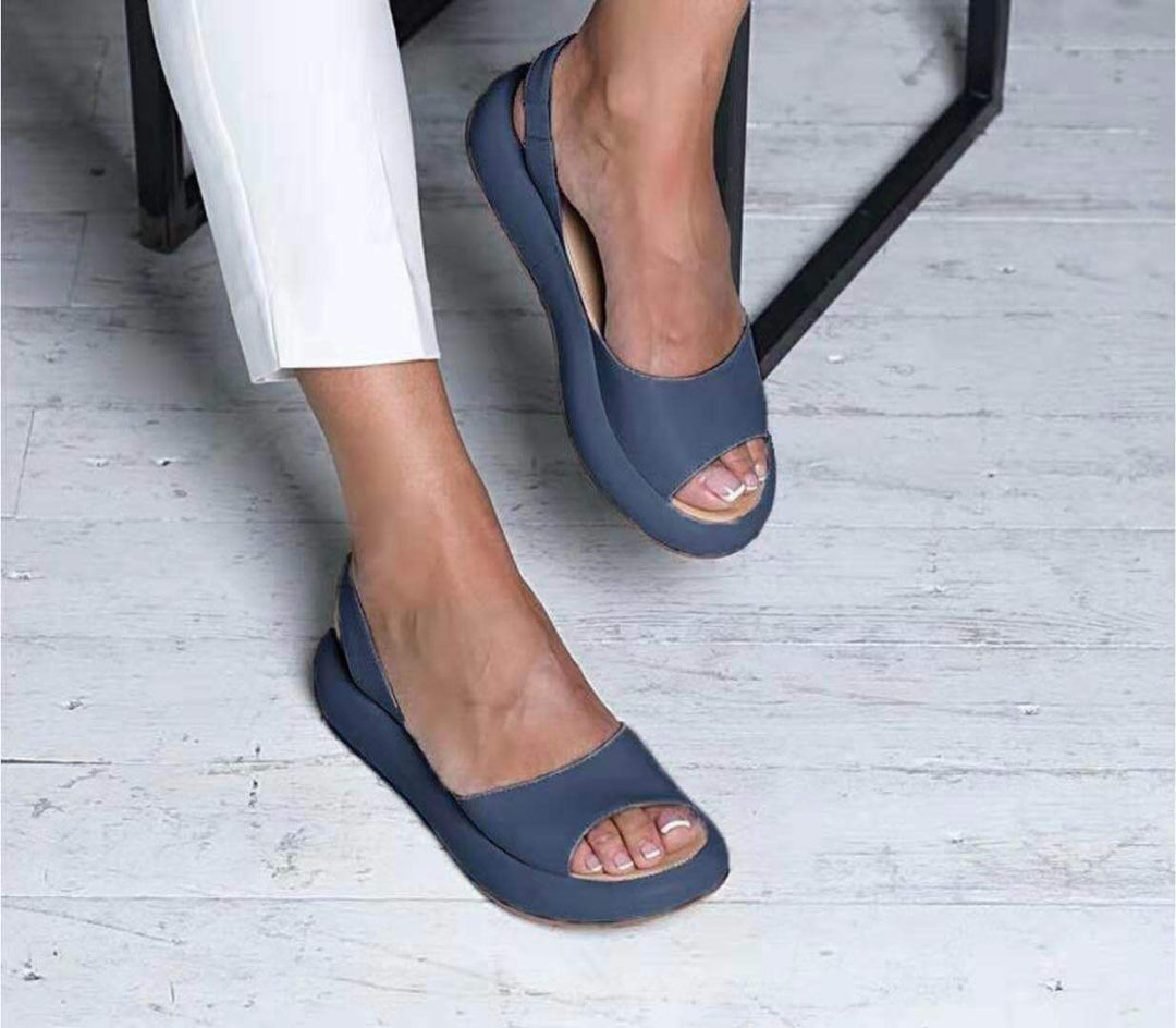 Damen nan Slingback-Pantolette mit ergonomischem Memory-Fußbett und leichter Plateausohle Drune