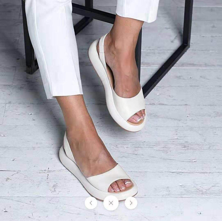 Damen nan Slingback-Pantolette mit ergonomischem Memory-Fußbett und leichter Plateausohle Drune