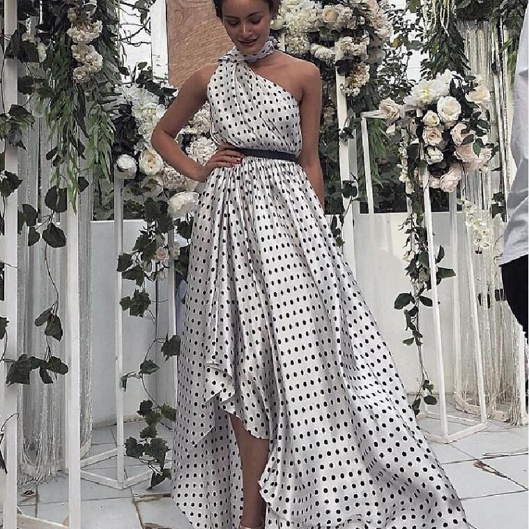 Damen elegantes Maxikleid mit tiefem Rückenausschnitt und Taillengürtel Drune