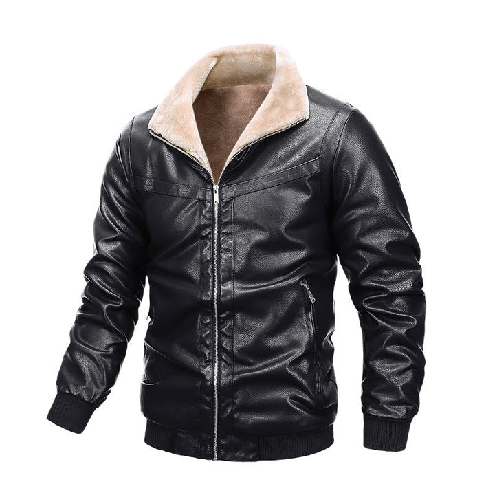 Drune | Gequiltete PU-Lederjacke Herren