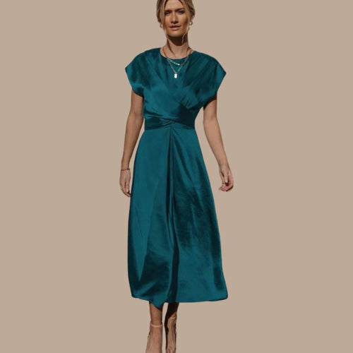Drune | Wickel-Midikleid mit Kappenärmeln