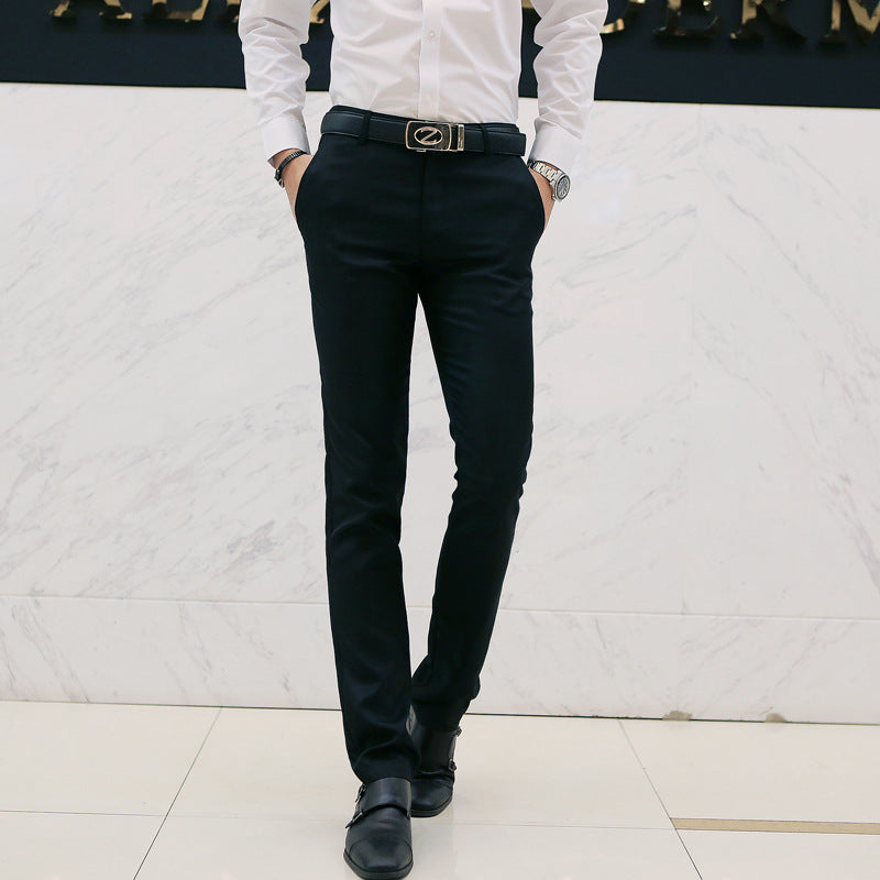 Herren nan moderne Slim-Chinohose mit leichtem Stretch, Bügelfalte und schmal zulaufendem Bein Drune