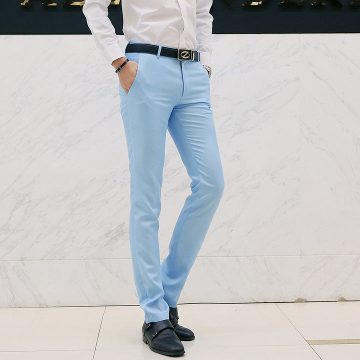 Herren nan moderne Slim-Chinohose mit leichtem Stretch, Bügelfalte und schmal zulaufendem Bein Drune