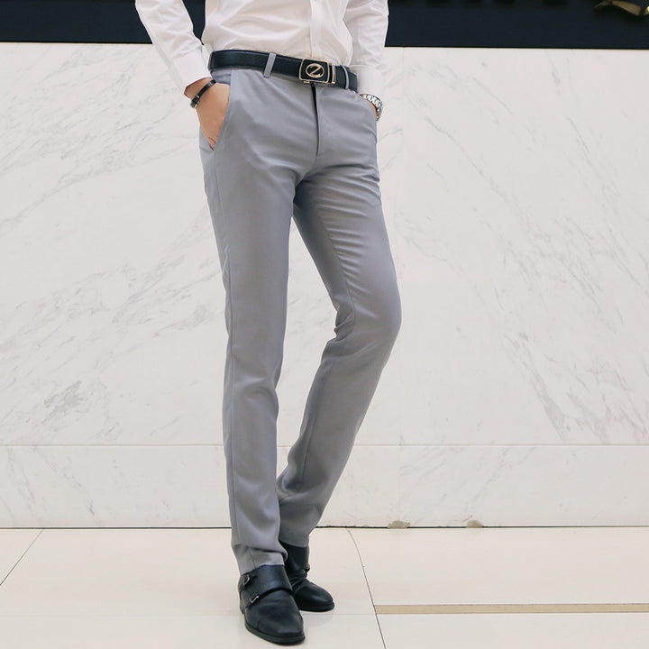 Herren nan moderne Slim-Chinohose mit leichtem Stretch, Bügelfalte und schmal zulaufendem Bein Drune