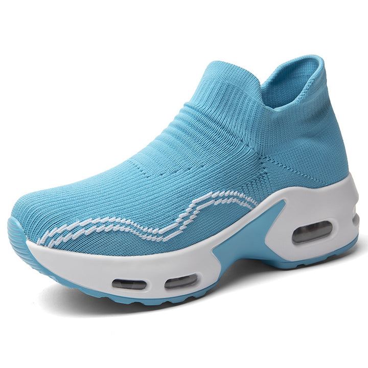 Unisex nan Slip-On Komfortsneaker mit elastischem Maschenkragen, stoßdämpfender Hohlkammer-Sohle und rutschfester Laufsohle Drune