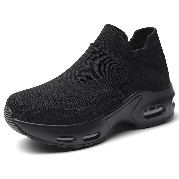 Unisex nan Slip-On Komfortsneaker mit elastischem Maschenkragen, stoßdämpfender Hohlkammer-Sohle und rutschfester Laufsohle Drune