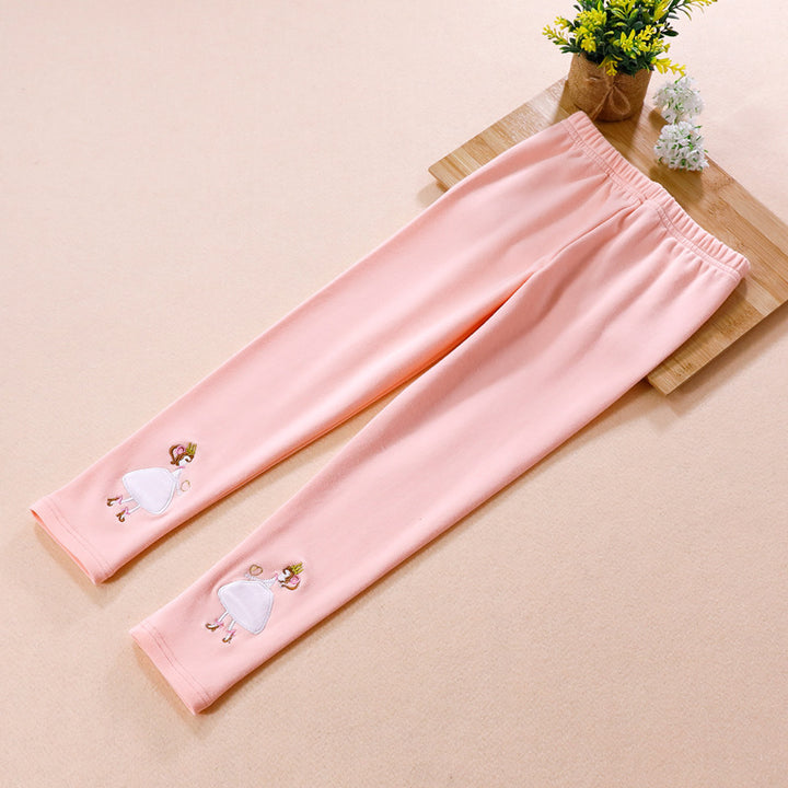 Mädchen Leggings mit buntem Applikationsdesign Drune