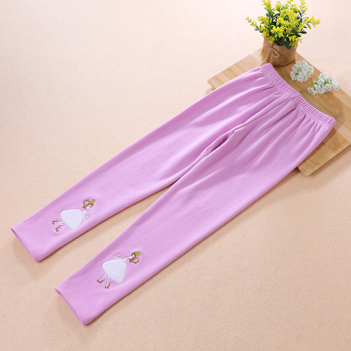 Mädchen Leggings mit buntem Applikationsdesign Drune