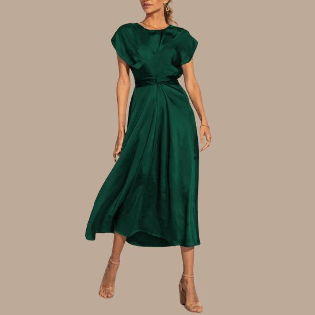 Drune | Wickel-Midikleid mit Kappenärmeln