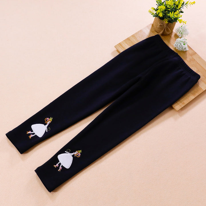 Mädchen Leggings mit buntem Applikationsdesign Drune