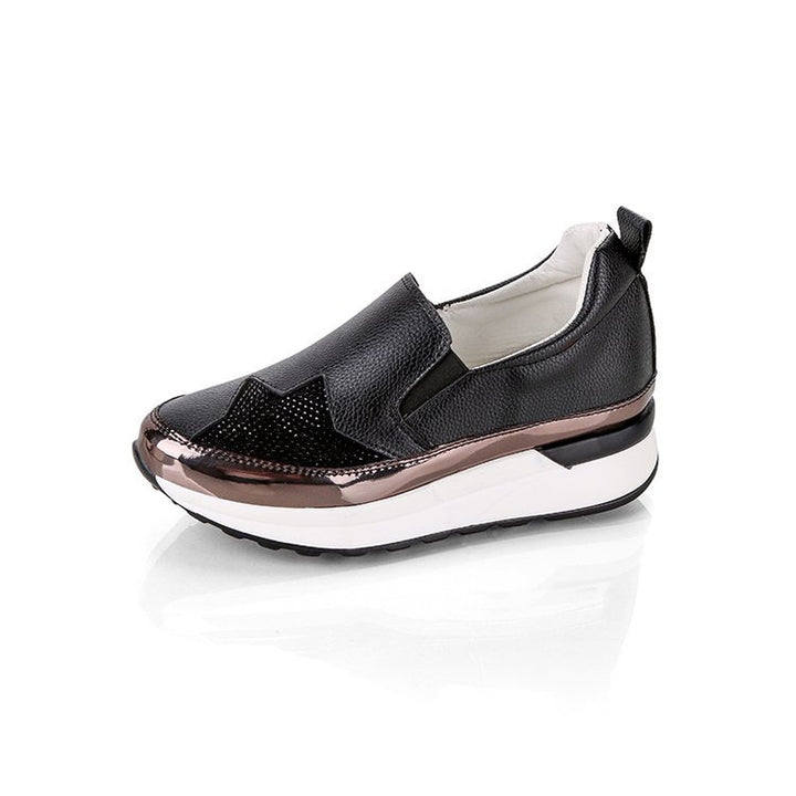 Damen Slip-On Sneakers mit glitzerndem Obermaterial und komfortabler Sohle Drune