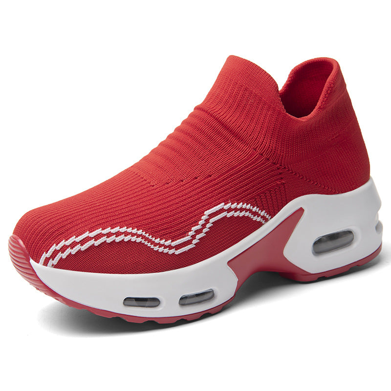 Unisex nan Slip-On Komfortsneaker mit elastischem Maschenkragen, stoßdämpfender Hohlkammer-Sohle und rutschfester Laufsohle Drune